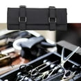 thumbnail image 5 of PU Leather Shear Holder Pouch Hair Tools Pouch Barber Shear Holder Roll up Black, 5 of 8