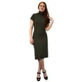 thumbnail image 6 of Turtle Neck Short Sleeve Bodycon Midi Dress, 6 of 9