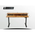 thumbnail image 4 of FEZIBO 55 x 24 Inch Height Adjustable Electric Standing Desk with Double Drawer, Stand Up Table with Storage Shelf, Sit Stand Desk with Splice Board, Black Frame/Rustic Brown Top, 4 of 9