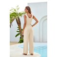 thumbnail image 3 of Mono GRACE KARIN casual con cuello en U, corte holgado, caqui para mujer, 3 of 5