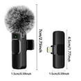 thumbnail image 3 of NEW Wireless Lavalier Microphone Audio Video Recording Mini Mic for Iphone Android Laptop Live Gaming Mobile Phone Microphone, 3 of 5