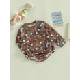 thumbnail image 3 of hirigin Baby Boy Girl Autumn Casual Romper Long Sleeve O Neck Rugby Print Loose Playsuit, 3 of 9