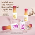 thumbnail image 2 of modelones Dip Powder Liquid Set 4+4 Pcs, Dip Powder System Set with Base Coat/Top Coat/Activator/Brush Saver/Manicure Tools for Nail Kit Art DIY Salon - 15ml/0.5oz, 2 of 8