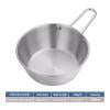 PEONAVET un Bol d'Assaisonnement pour Assiettes de Cuisson et Collations avec Poignée, Bol de Riz Doré, Bol à Vin Chaud et Froid, Bol à Vin de Riz en Acier Inoxydable
