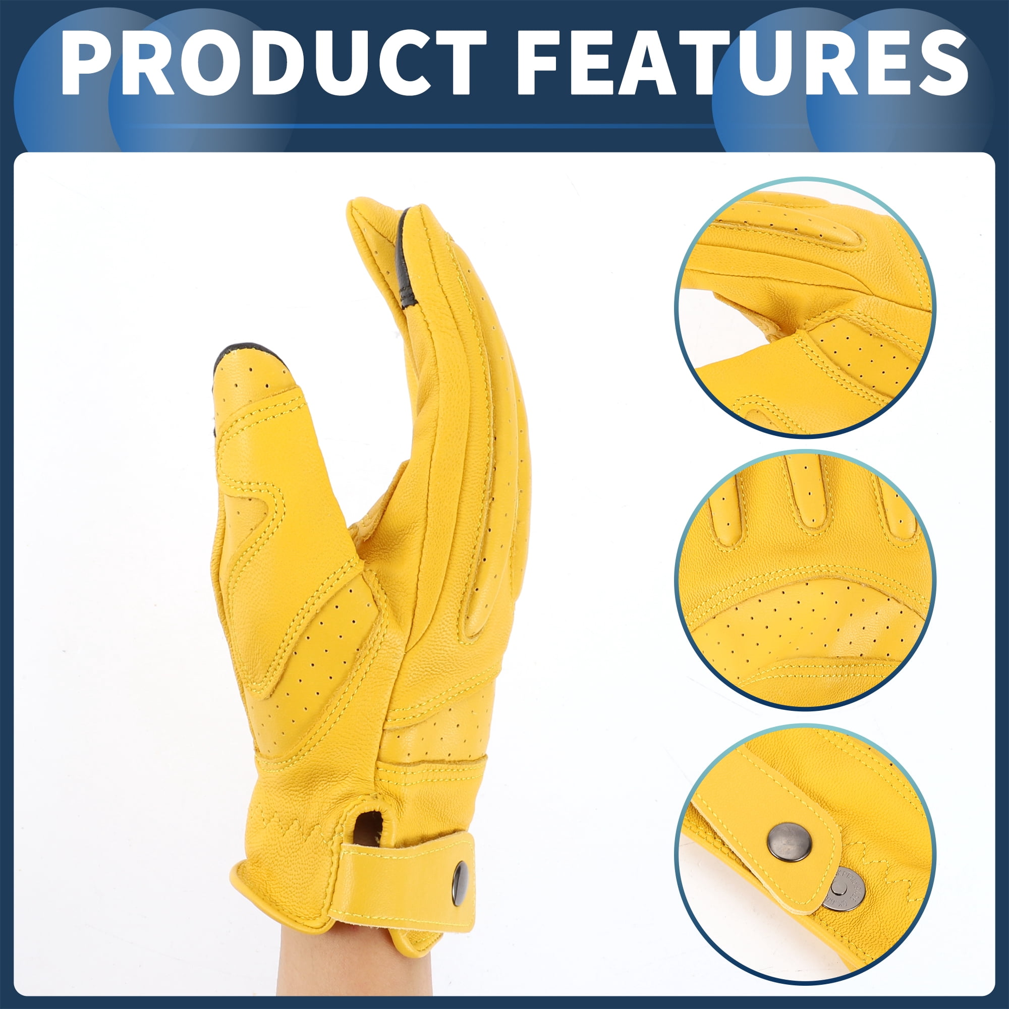 Unique Bargains Motorcycle Gloves, Off-Road Mountain Motorcross Motorbike Dirt Bike Bicycle Racing ATV UTV M 1 Pair