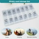 thumbnail image 3 of Dispensador de tabletas medicinales 2 veces al día Organizador diario de medicinas Tapas transparentes portátiles a prueba de humedad para pastillas/vitaminas/suplementos/medicamentos FLhrweasw  Nuevo, 3 of 6