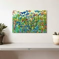 thumbnail image 2 of Elephant Stock Out Of The Blues Wall Art - Horizontal Canvas Wall Art - Living Room Wall Decor - Abstract Canvas - Blue And Green Decor By Tara Funk Grim - 12" x 8", 2 of 8