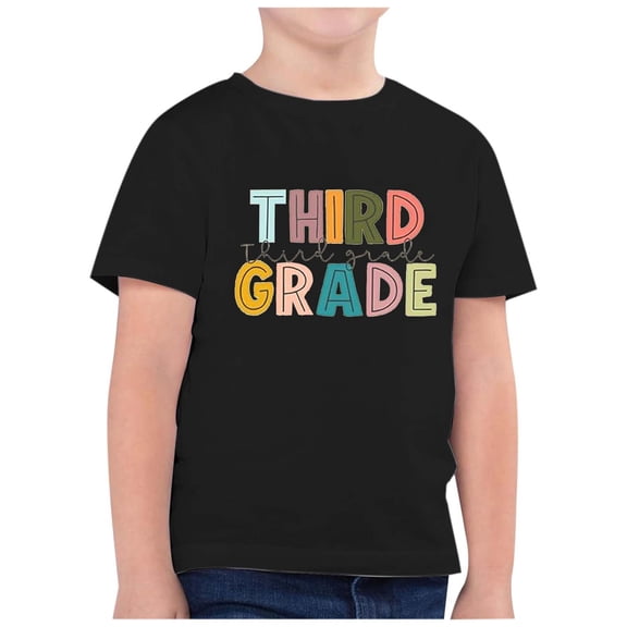 T Shirts for Girls Back To School Letter Print Crew Neck Short Sleeve Tee Girls School Uniform Size 3-4 Years