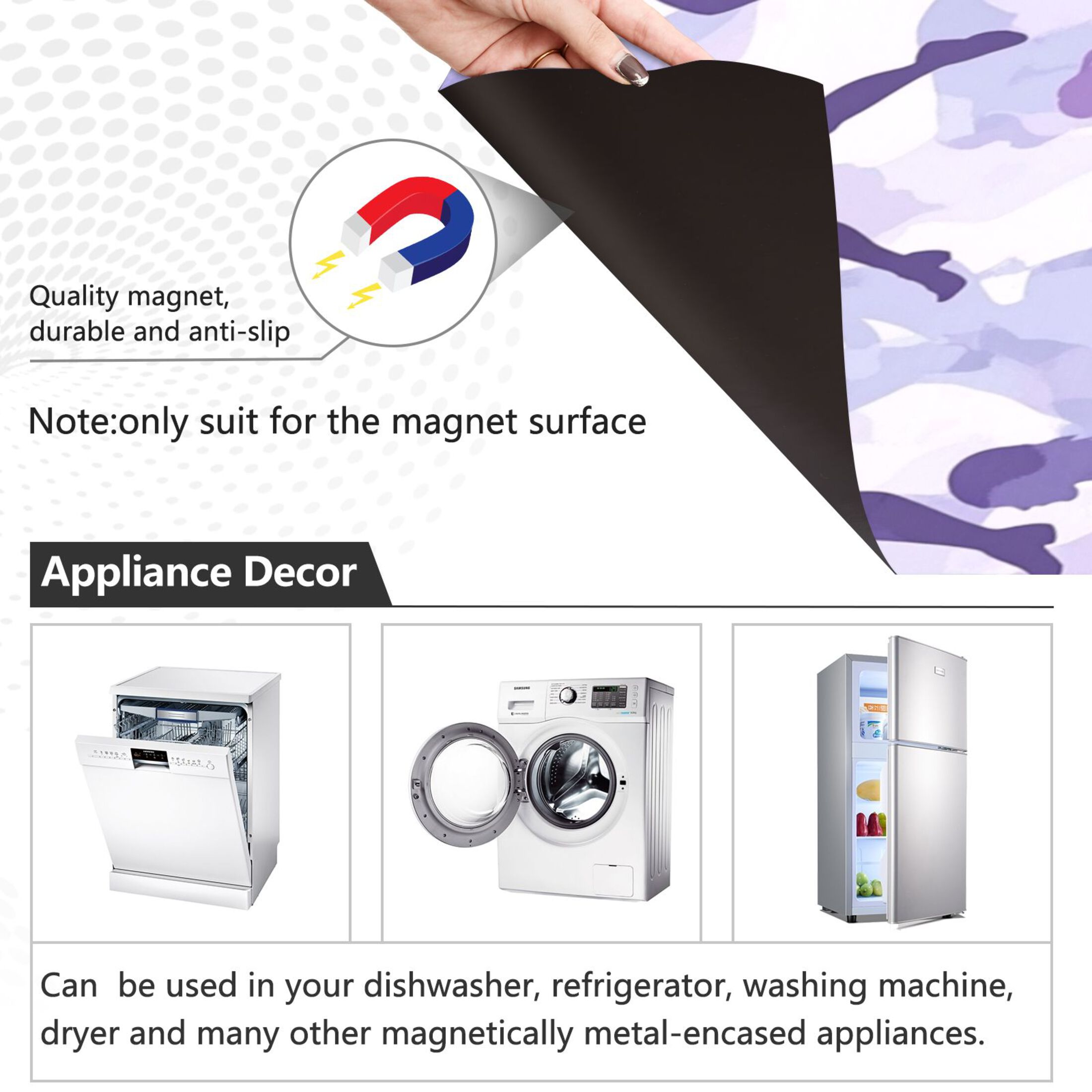 Dishwasher Magnetic Sticker 23x26 Inch Refrigerator Magnetic Sticker Washing Machine Magnetic Sticker Kitchen Panel Magnetic Sticker Home Decor Dancing Crowd