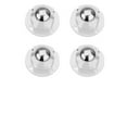 thumbnail image 1 of 4 Pcs Roue Universelle en Acier Inoxydable Roulettes Auto-Adhésives Mini Pivotantes Rotation à 360 Degrés pour Poubelle de Meubles, Facile à Utiliser, 1 of 7