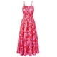 thumbnail image 1 of Vestidos de verano para mujer 2025, vestido con tirantes finos, estampado floral, casual, maxi largo, vestido de playa, morado, rojo, floral, L, 1 of 7