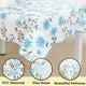 Nappe en Vinyle Rectangle Tables 54 "x 71" Bleu Motif de Fleur Tache Résistant à l'Eau – image 5 sur 8