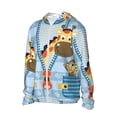 thumbnail image 2 of Balery Giraffe Come Out From Zipper Men's Women's UPF 50+ Sun Protection Lightweight Hoodie Performance Long Sleeve Shirt for Fishing Running-Small, 2 of 9