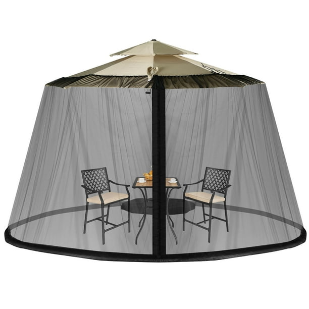 Costway 812 FT Patio Umbrella Table Mesh Screen Cover Mosquito Bug