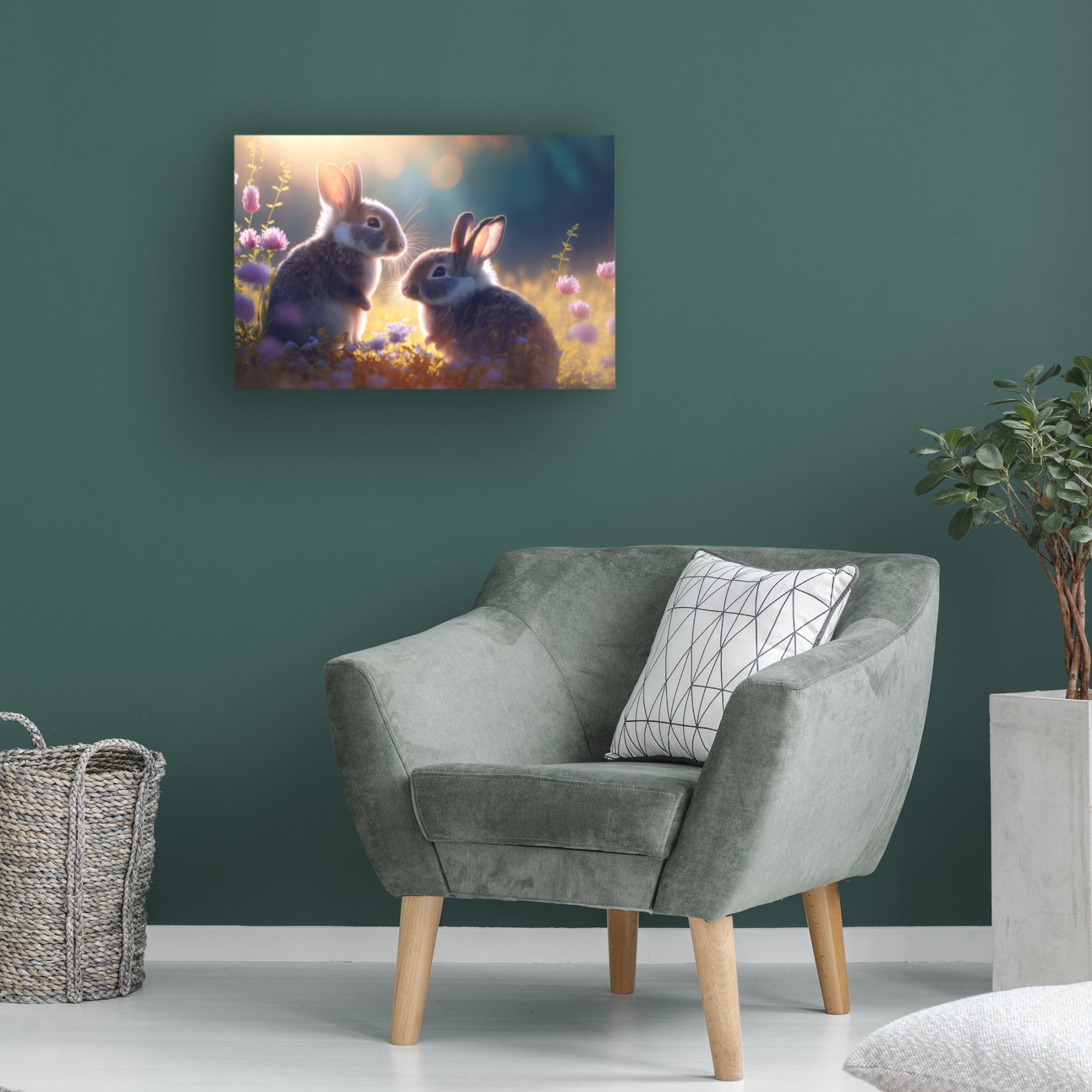 Canvas Wall Art - Ray Heere 'Woodland Animals 22' Wall Art for Living Room, Bedroom, or Office Décor by Trademark Fine Art - 32 x 22 Inches