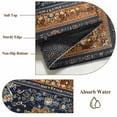 thumbnail image 2 of Blue Burnt Orange Boho Area Rug 4x6 Washable Rug Non Slip Antique Southwestern Tribal Large Area Rug Indoor Floor Carpet for Entryway Bedroom Kitchen Living Room Home Office Dining Room Nursery, 2 of 8