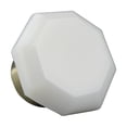 thumbnail image 5 of Kitchen Cabinet Knob Milk Glass 1" Dia W/ Brass Back Renovators Supply, 5 of 8