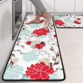 thumbnail image 2 of Kitchen Rugs Sets Of 2,Pioneer Flower Floral Print Pattern Anti Fatigue Kitchen Mat Rugs Non Slip Washable,Decorative Kitchen Floor Mats for Kitchen,Sink,Laundry,17"x47"+17"x47", 2 of 5