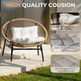 thumbnail image 5 of Grand Patio Outdoor Wicker Oversized Chair for Garden Poolside Backyard Lawn, Beige Cushion, 5 of 5