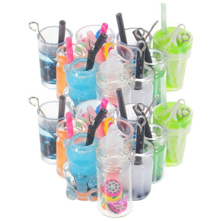 

20Pcs Glass Bottle Necklace Charms Mini Glass Bottle Charms Necklace Earrings Jewelry Making Charms