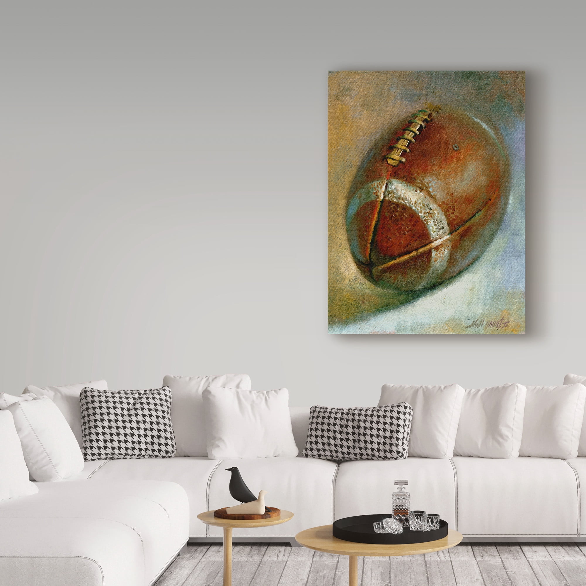 Trademark Fine Art 'Football Orange' Canvas Art by Hall Groat Ii