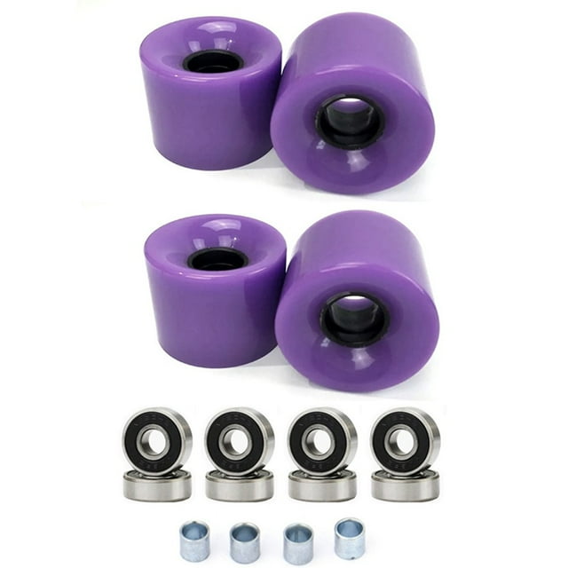 MYG 4Pcs 60x45mm 78A Skateboard Longboard Wheels ABEC-9 Bearing Spacers Set