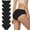 Black, variant on 7 PCS Women's Cotton Brief Underwear, Hipster Girls Panties Low Waist Briefs