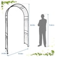 thumbnail image 2 of 86" H Outdoor Lawn Arbor with Stakes, Garden Arch Arbor Trellis for Climbing Plants, Roses, Vines, Wedding Archway Decor for Lawn, Patio,Party, Backyard, 2 of 7