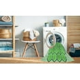 thumbnail image 2 of Ahgly Tapis Rond Lavable en Machine Intérieur Transitionnel Vert, 7 Pieds Rond, 2 of 7