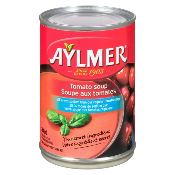Aylmer Tomato soup less sodium, Tomato soup less sodium