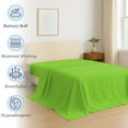 thumbnail image 3 of Amay Premium Organic Cotton Flat Sheet, 500 Thread Count Luxury Top Sheet, Cooling & Durable Bedding Sheets, King, Parrot Green(102" x 108") 1 Piece, 3 of 7