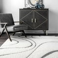 thumbnail image 3 of nuLOOM Carolyn Modern Shag Area Rug, 5' x 8' Oval, Beige, 3 of 8