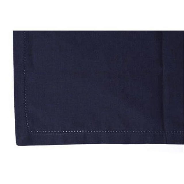 Dunroven House K818-N 60 x 84 Inch Hemstitch Tablecloth in Navy