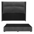 thumbnail image 1 of Recámara King Size Becca Gris Oxford con Cabecera + Box Base Cama, 1 of 8