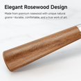 thumbnail image 3 of HIBREW 58mm 3 Ear Bottomless Portafilter for H10A Coffee Machine - Stainless Steel with Rosewood Handle, 3 of 6