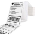thumbnail image 2 of Coopaty 4"x6" Fanfold Direct Thermal Shipping Labels White Perforated Shipping Mailing Postage Labels, Zebra Compatible, Permanent Adhesive, Commerci, 2 of 6