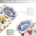 thumbnail image 5 of Cactus 40 Oz Tumbler with Handle Lid and Straw, Stainless Steel Double Walled Vacuum Insulated Cup, Cute Anniversary Wedding Birthday Gifts Tumbler for Women Men Friends Outdoor Indoor, 5 of 7