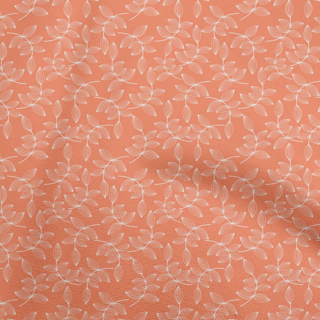 oneOone Cotton Poplin Twill Orange Fabric Asian Block Craft Projects Decor Fabric Printed By The Yard 56 Inch Wide