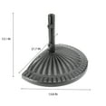 thumbnail image 4 of Jordan Manufacturing 28lb Black Half Round Outdoor Umbrella Base, 4 of 8
