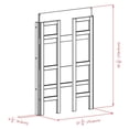 thumbnail image 2 of FurniFact Black Solid Wood Folding Bookcase With 3 Open Folding Shelves Design, 2 of 9