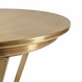 thumbnail image 3 of Kate and Laurel Aja Modern Metal Round Side Table, 15 x 15 x 23, Antique Brass, Decorative Geometric Nightstand with Circular Tabletop and Unique Slanted Legs, 3 of 9