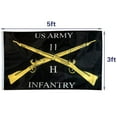 thumbnail image 3 of mokarier Cross Rifle Infantry 11 H  Flag Banner Outdoor Indoor Decoration Flag 3x5Feet Double Stitched Polyester with Brass Grommets, 3 of 5