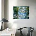 thumbnail image 3 of JEUXUS Water Lilies by Claude Monet Oil Paintings Flowers Reproduction Extra Large Modern Gallery Wrapped Giclee Canvas Prints Artwork Landscape Pictures on Canvas 20x16in, 3 of 4