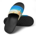 thumbnail image 4 of GZHJMY Stylish Slides for Women Men, Holidays. Sand Beach, Sunglasses and Starfish Soft Flexible Slip-on Sandals Slippers, 4 of 7