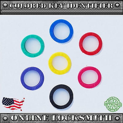 Identifier Key - 6X New Key Identifiers Ring Universal For All Keys Types Lucky Line 6 Colors