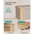thumbnail image 5 of SONGMICS Mazie Collection - 43 Inches Folding Storage Ottoman Bench, Synthetic Leather, Heavy - Duty up to 660 lb Load, Multifunctional, Camel Brown, 5 of 5