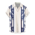 thumbnail image 1 of Camisas Negras Para Hombre Camisa hawaiana de manga corta para hombre, camisa con estampado 3D de solapa de primavera y verano, camiseta de moda (White, XL), 1 of 3