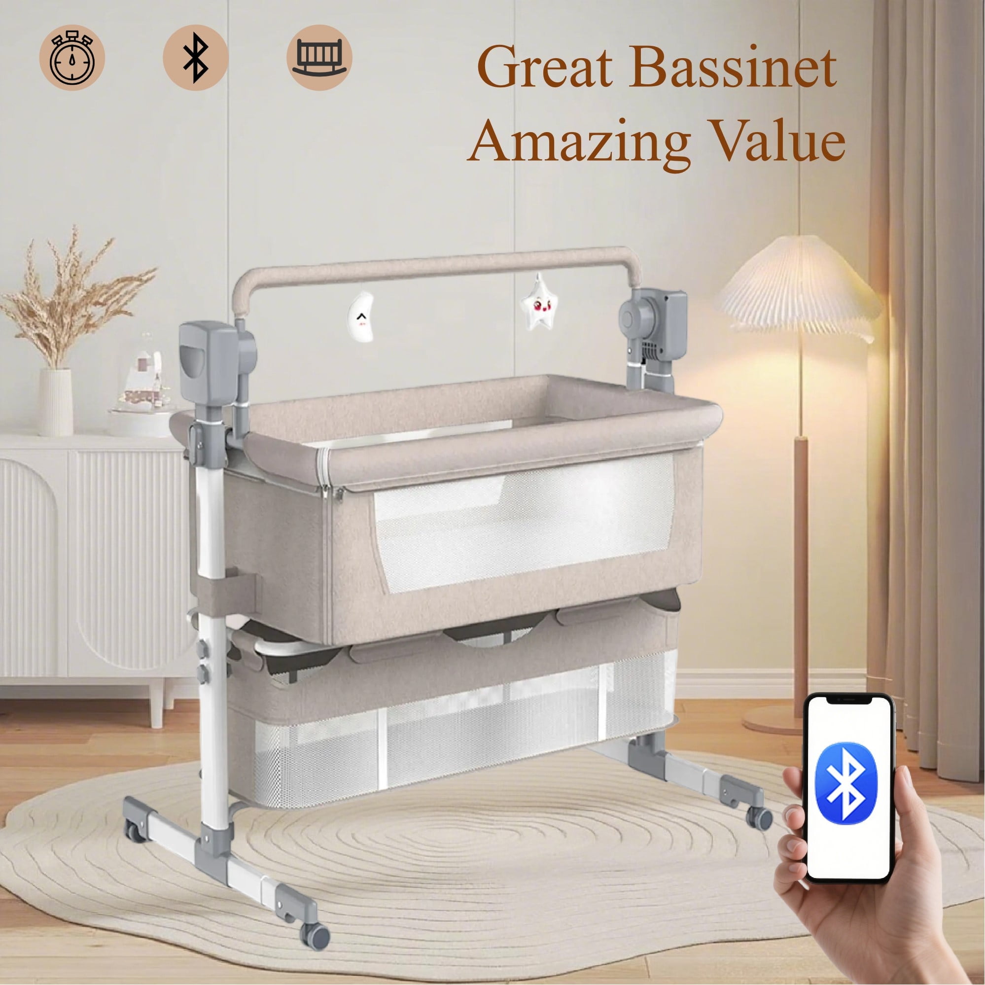 Chicco LullaGo Anywhere LE Portable Bedside Bassinet with