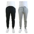 thumbnail image 7 of Mens Fleece Jogger Sweatpants With Zipper Pockets (2-Pack), 7 of 7