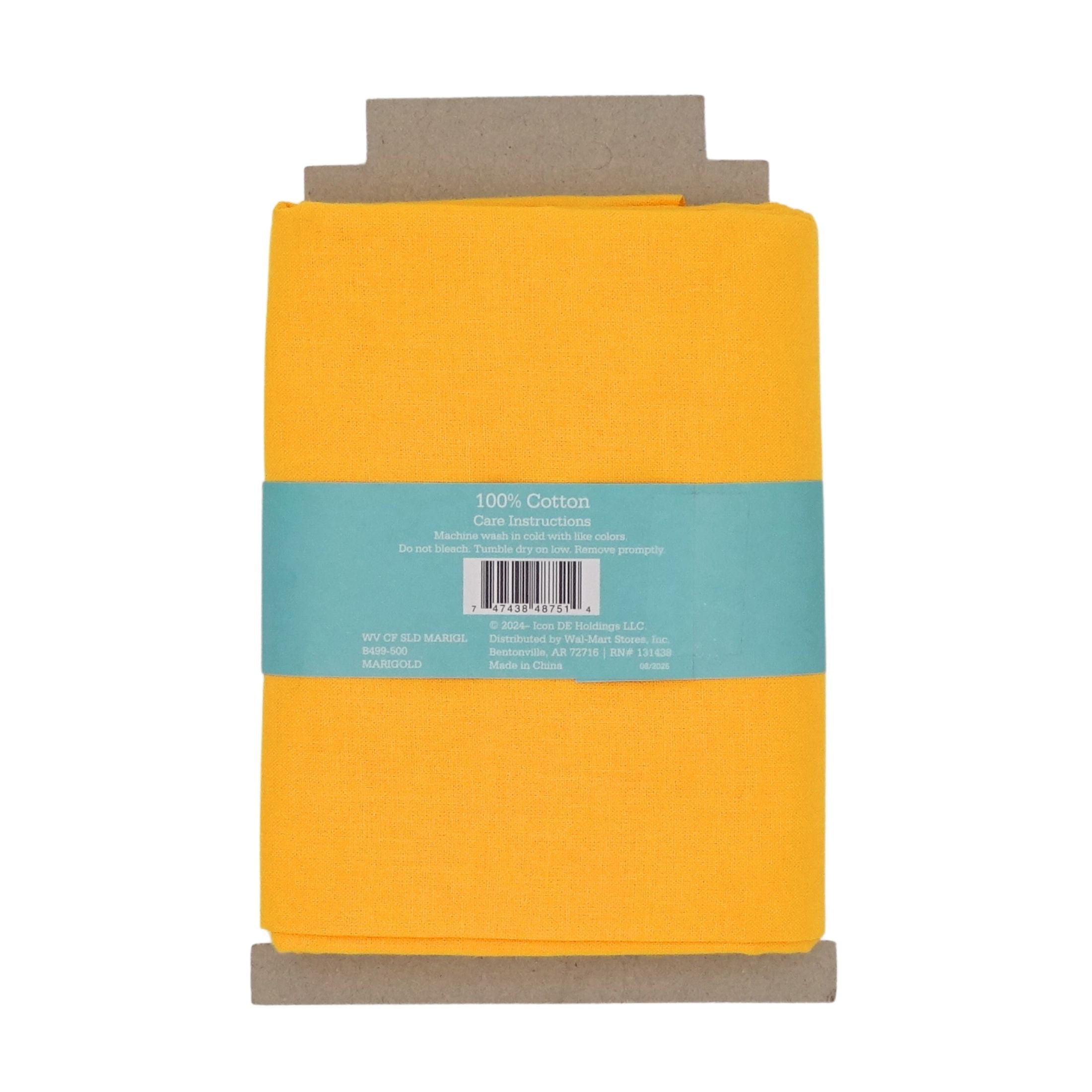 (2 pack) Waverly Inspirations 1 Yard Cut 100% Cotton Solid Fabric, Marigold Yellow, 44" Wide for Quilting & Sewing